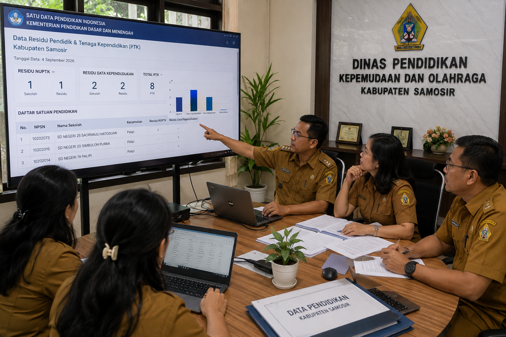 Data Pendidikan Samosir Terus Diperbarui, Sejumlah Data PTK Masih Perlu Dibenahi