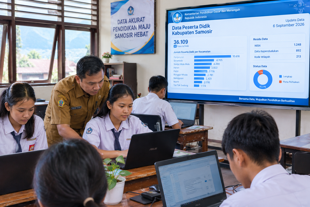 Data Peserta Didik Samosir Terus Diperbarui, Pembenahan Administrasi Sekolah Jadi Perhatian