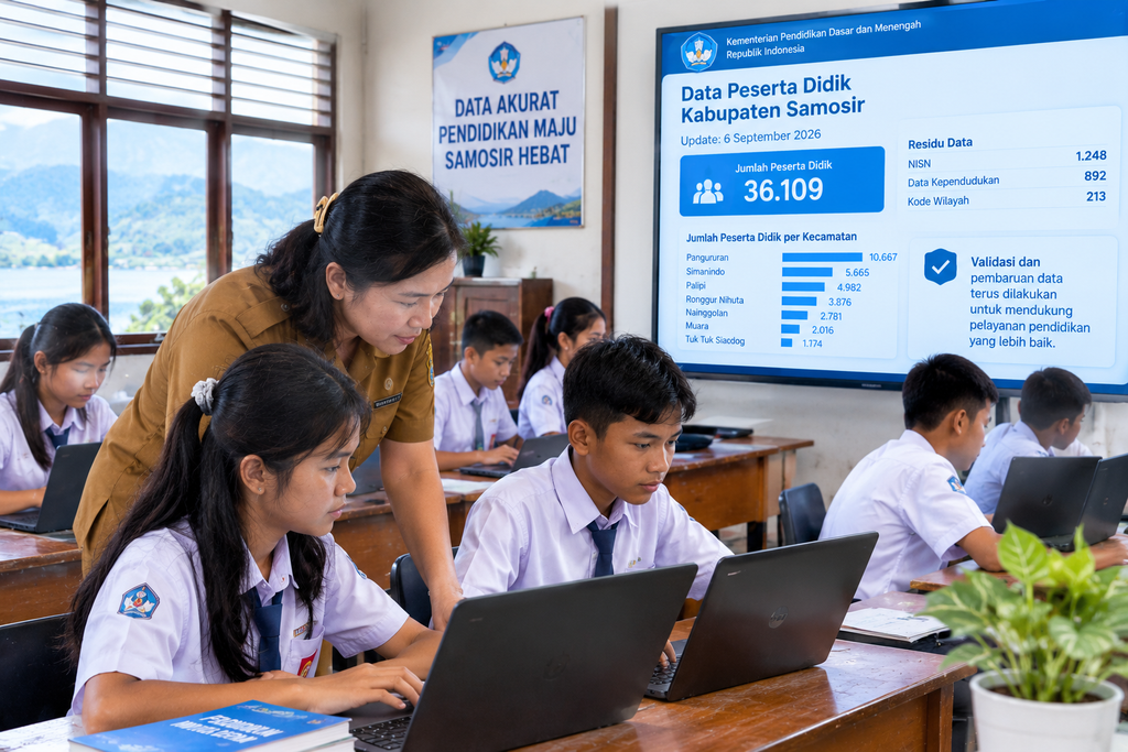 Data Pendidikan Samosir Terus Diperbarui, Validasi Data Siswa Jadi Perhatian